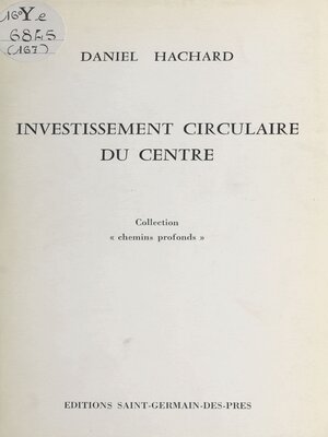 cover image of Investissement circulaire du centre
